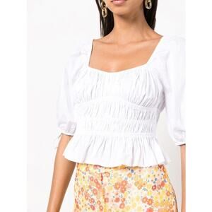 STAUD White Crop Top